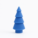 14.6”H X 7.1” BLUE GLASS CHRISTMAS TREE