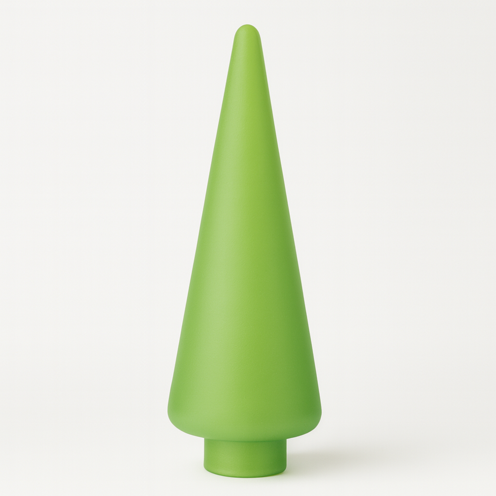 16.5” x 6” GREEN GLASS CHRISTMAS TREE