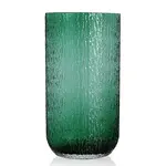 15.75”H X 8.1”L X 4.5”W GREEN OVAL SCRATCH ETCH GLASS