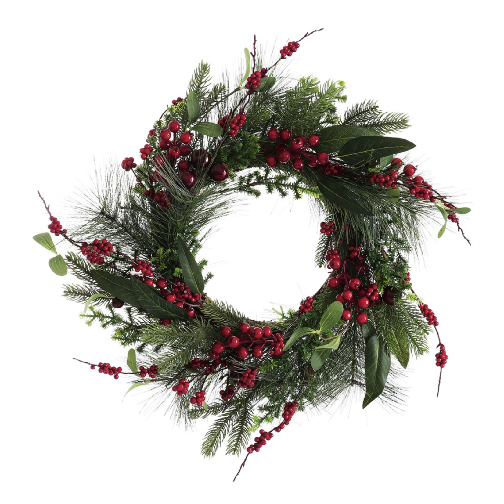 20”D CHRISTMAS WREATH  WITH BERRIES