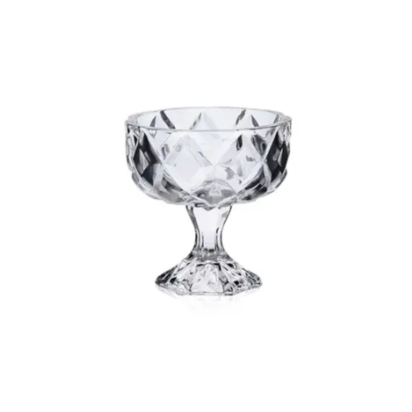 5” X 5” DIAMOND CRYSTAL PEDESTAL BOWL