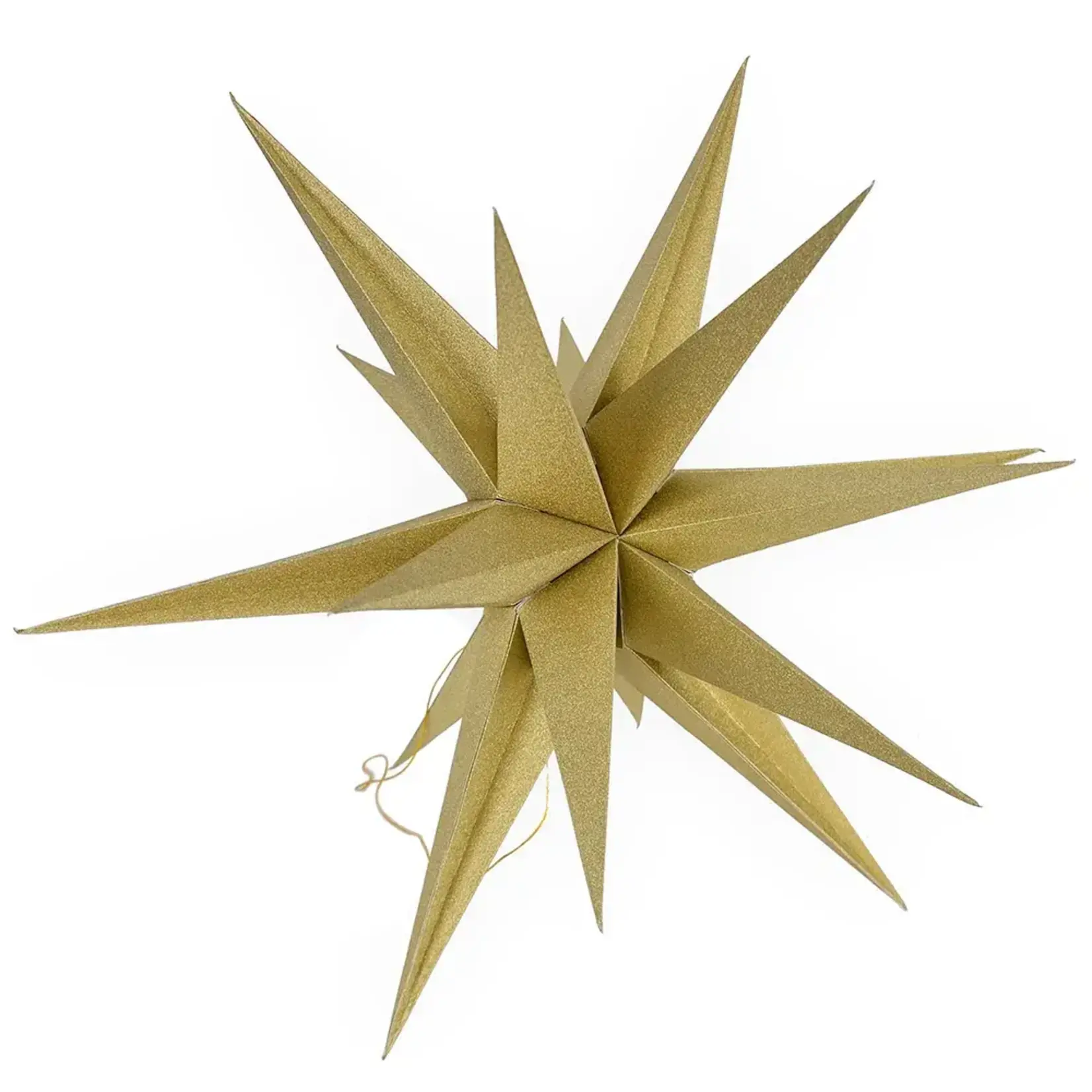 49” GOLD PAPER STARBURST HOLIDAY ORNAMENT