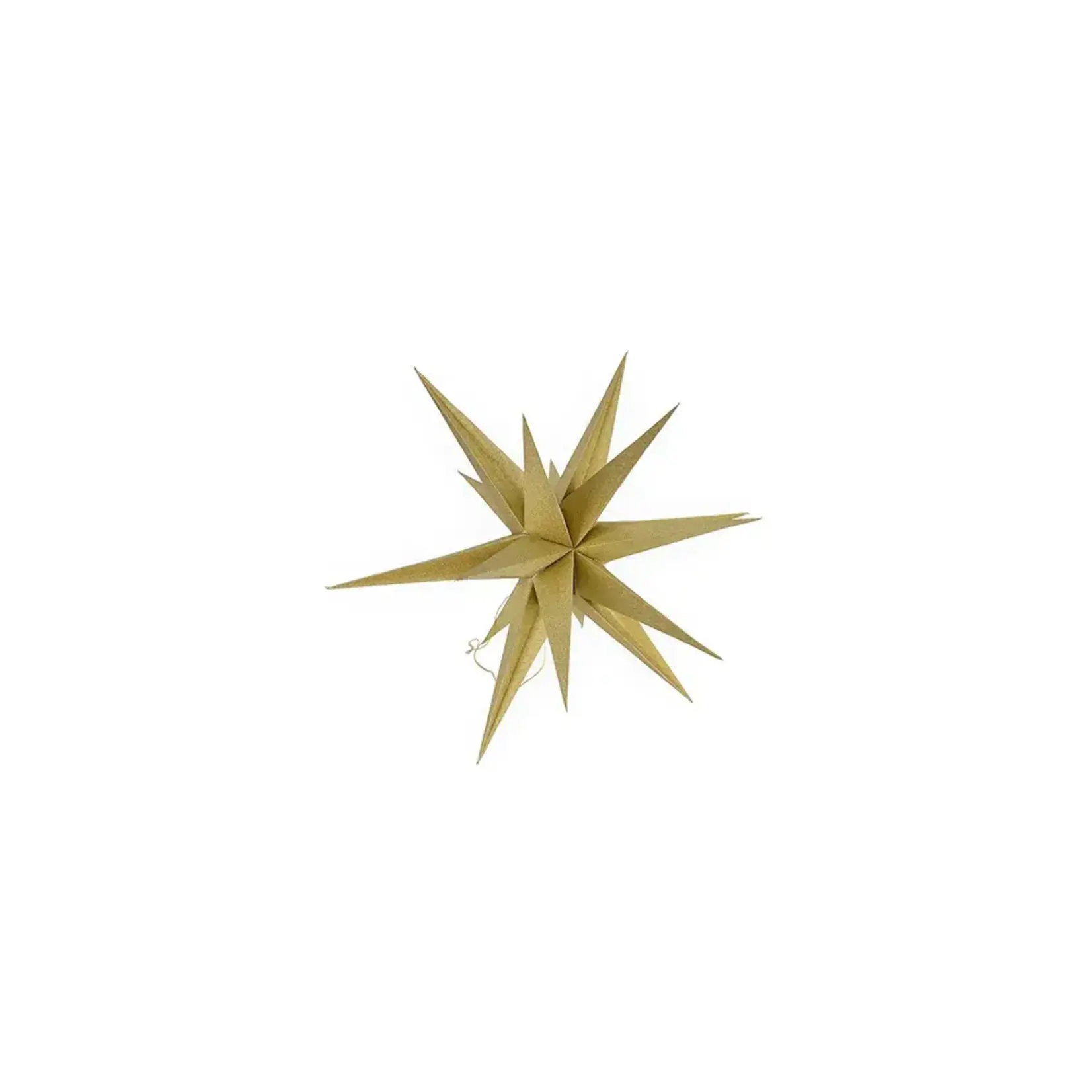12” GOLD PAPER STARBURST HOLIDAY ORNAMENT