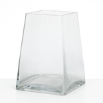 5”H X 5” X 3.5” OPEN SQUARE PYRAMID VASE