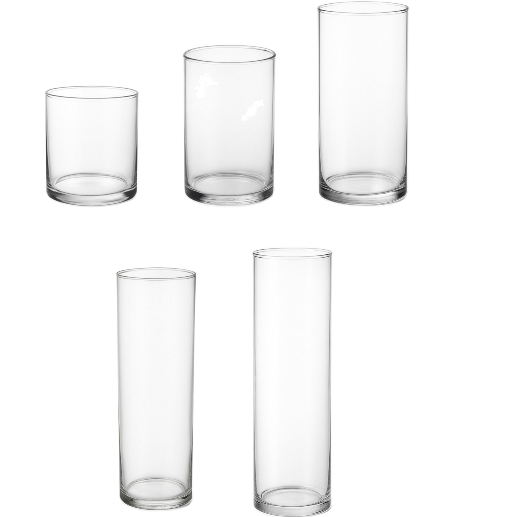 3.5"D CLEAR GLASS CYLINDER