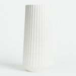 30"h x 17.25" FIBERGLASS VASE WHITE