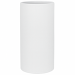 12”H X 6” MATTE WHITE CERAMIC CYLINDER