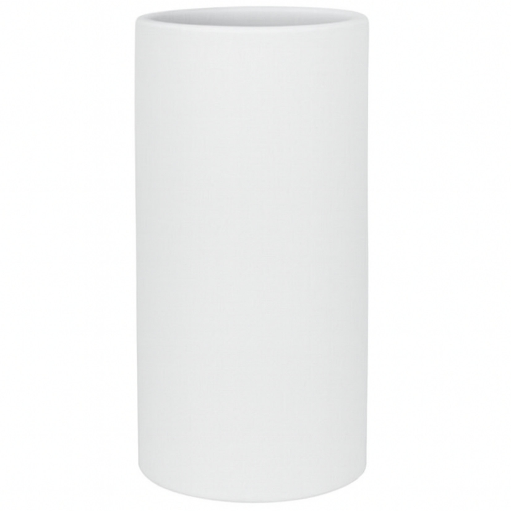 12”H X 6” MATTE WHITE CERAMIC CYLINDER