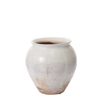 9.25”H X 9” OFF-WHITE CERAMIC ARTHUR VASE