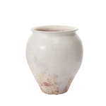 12”H X 11” OFF-WHITE CERAMIC ARTHUR VASE