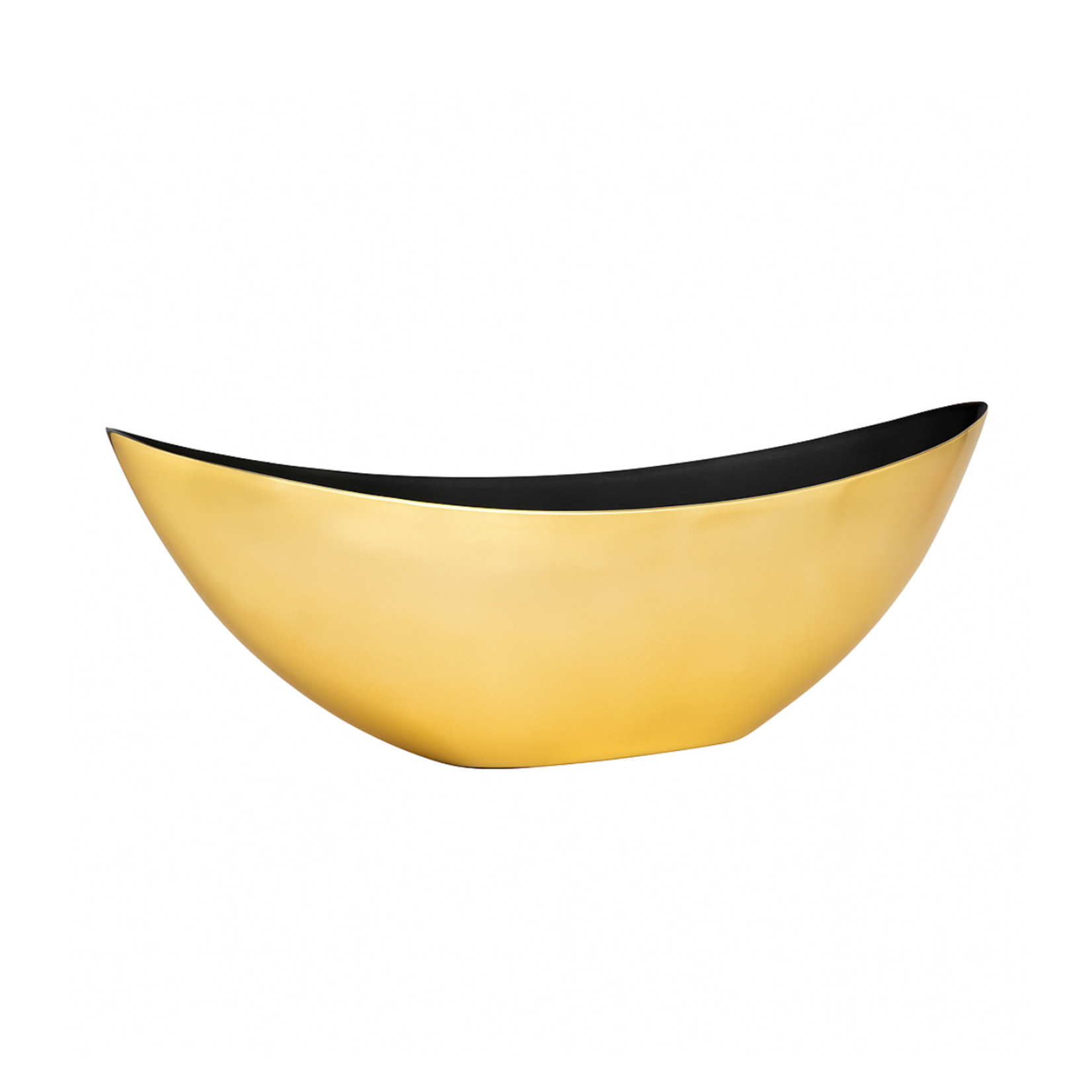 8"H X 5.5" X 22” LONG OVAL GOLD BRUSH PLASTIC BOAT