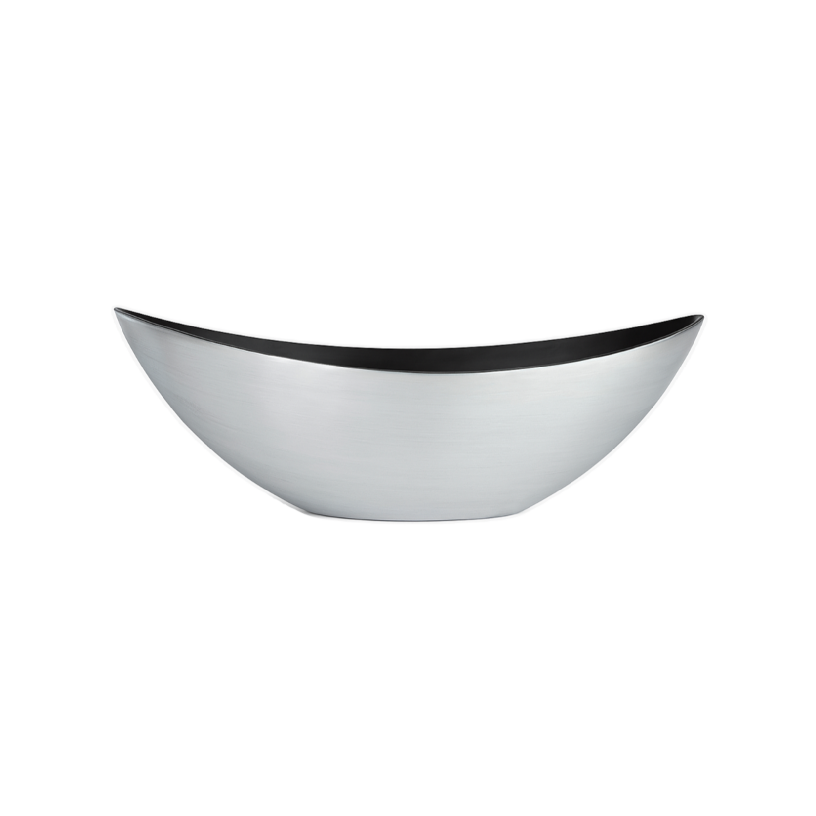 5"H X 4.75" X 15" SILVER PLASTIC PLANTER