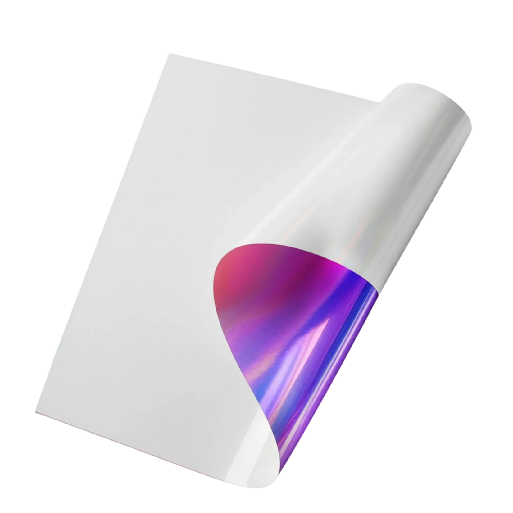 19.75” X 19.75” WHITE IRIDESCENT FLORAL FILM PAPER 10 PER PACK