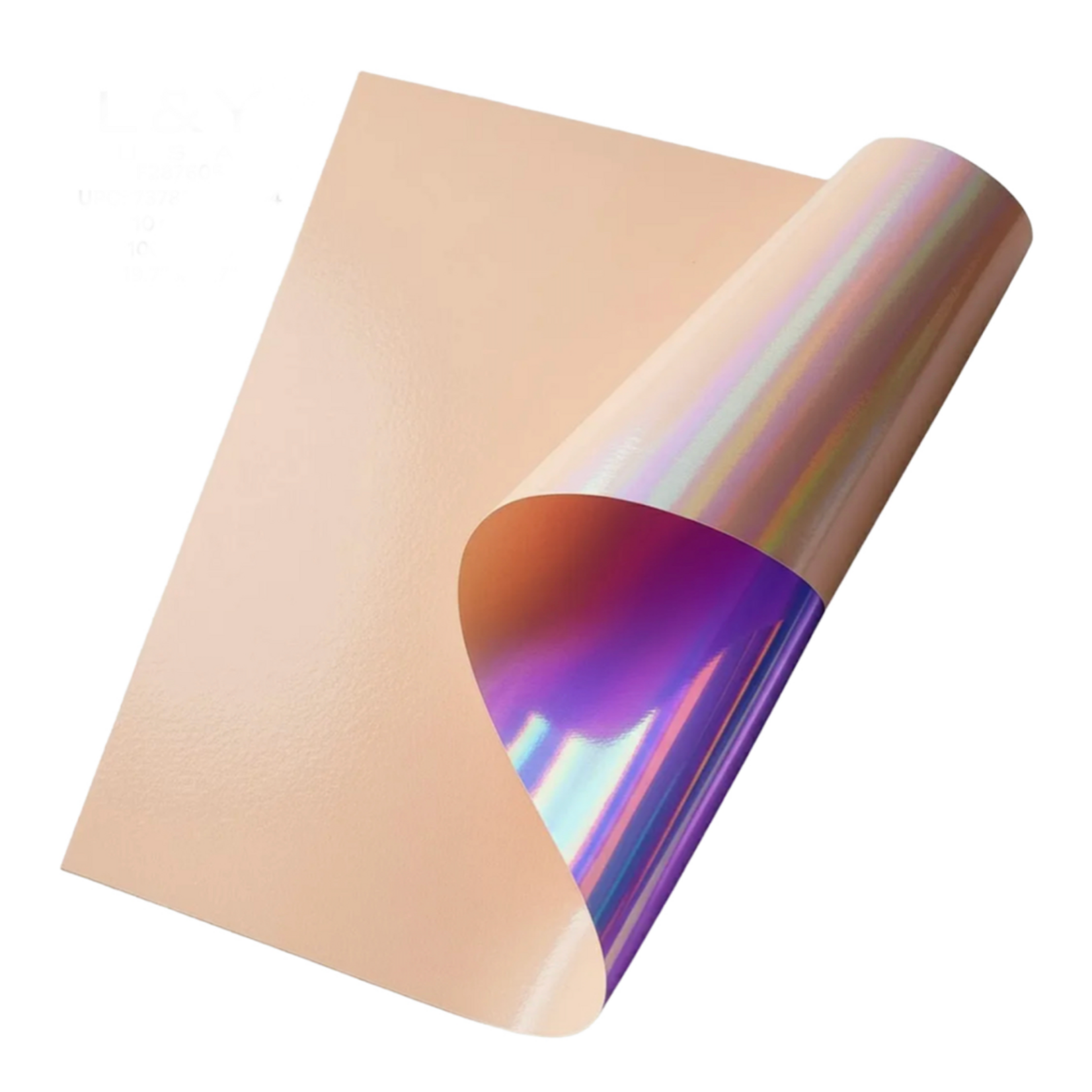 19.75” X 19.75” PINK IRIDESCENT FLORAL FILM PAPER 10 PER PACK
