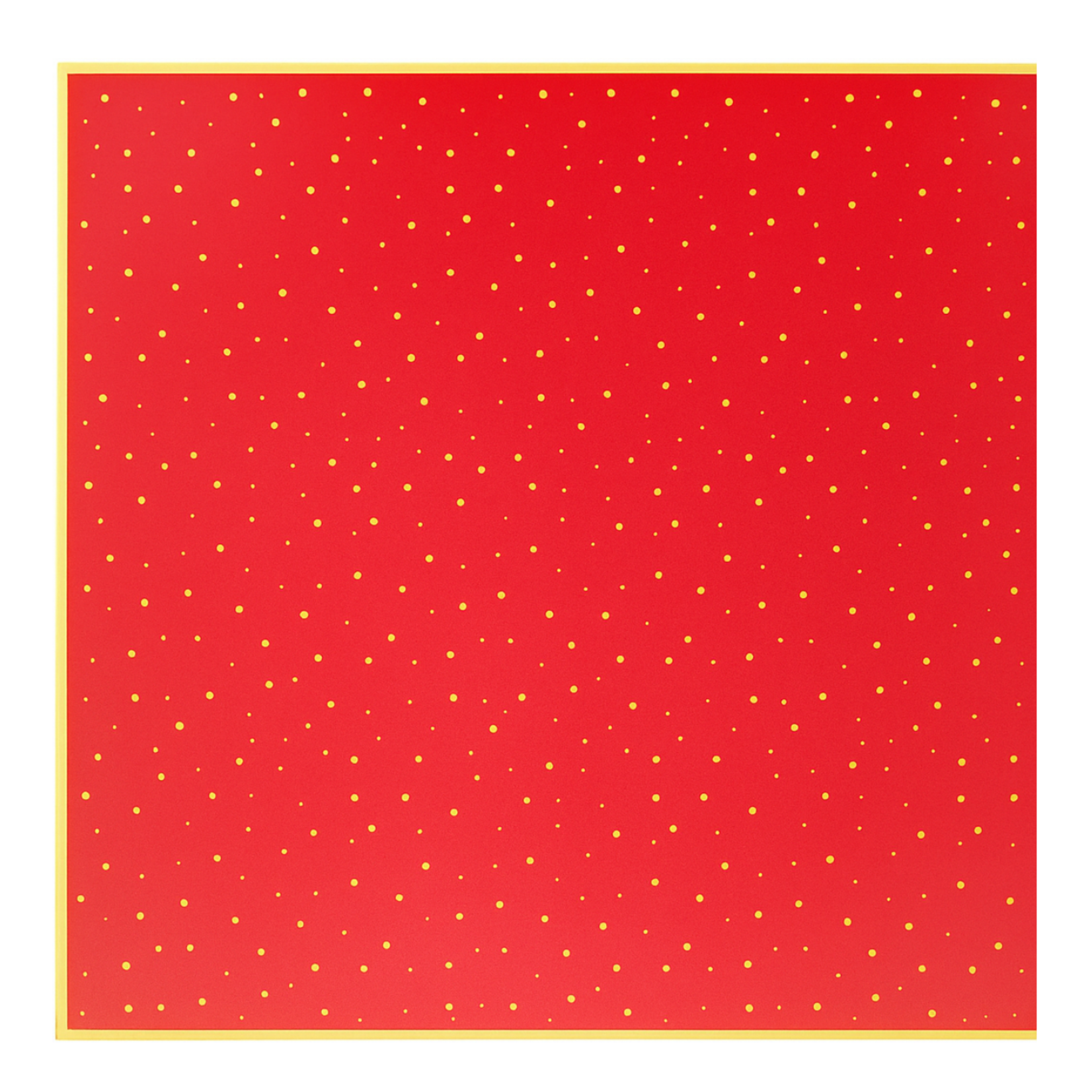 22.5” X 22.5” RED WITH GOLD TRIM POLKA DOT FLORAL PAPER 20PER PACK