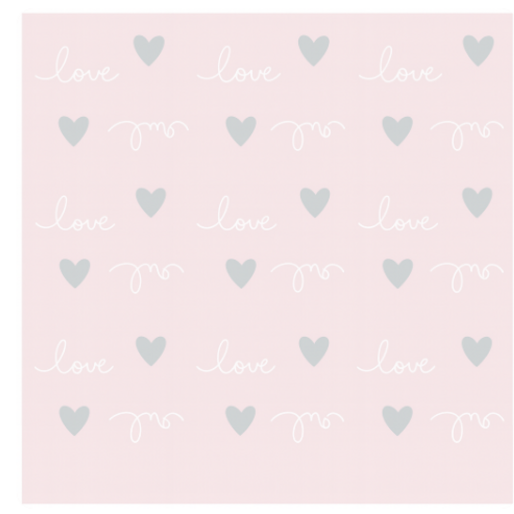 22.5” X 22.5” PINK HEARTFELT LOVE FLORAL PAPER 20PER PACK