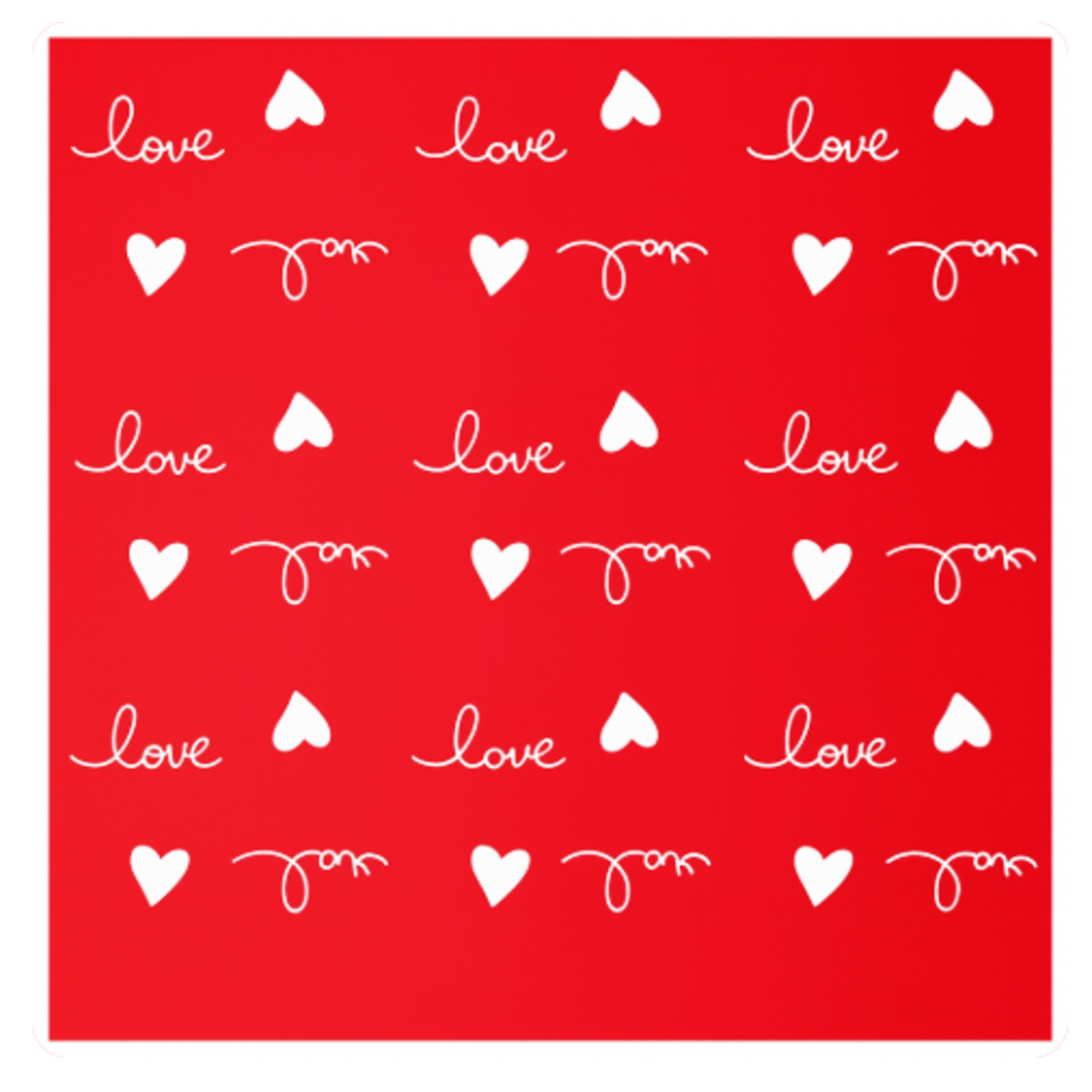 22.5” X 22.5” RED HEARTFELT LOVE FLORAL PAPER 20PER PACK