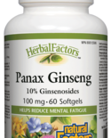 Natural Factors Natural Factors Herbal Factors Panax Ginseng Standardized Extract 100 mg 60 softgels