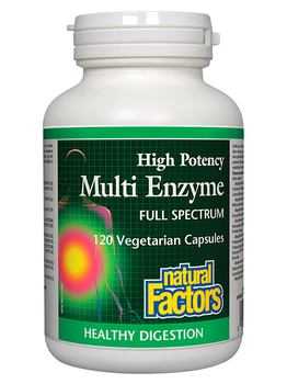 Natural Factors Natural Factors Multi Enzyme High Potency-Full Spectrum 120 vcaps