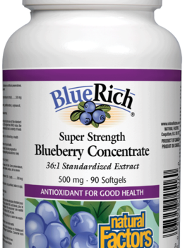 Natural Factors Natural Factors Blueberry Concentrate 500 mg 90 softgels