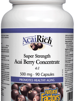 Natural Factors Natural Factors AcaiRich Super Strength Acai Berry Concentrate 4:1 500 mg 90 caps