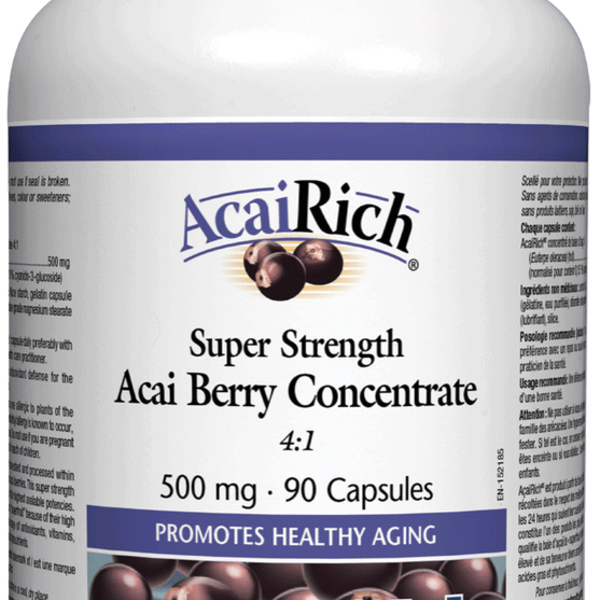 Natural Factors Natural Factors AcaiRich Super Strength Acai Berry Concentrate 4:1 500 mg 90 caps