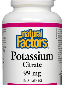 Natural Factors Natural Factors Potassium Citrate 99mg 180 tabs