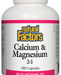 Natural Factors Natural Factors Calcium & Magnesium 2:1 180 caps