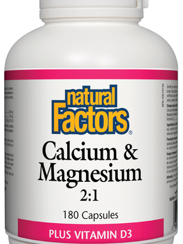 Natural Factors Natural Factors Calcium & Magnesium 2:1 180 caps