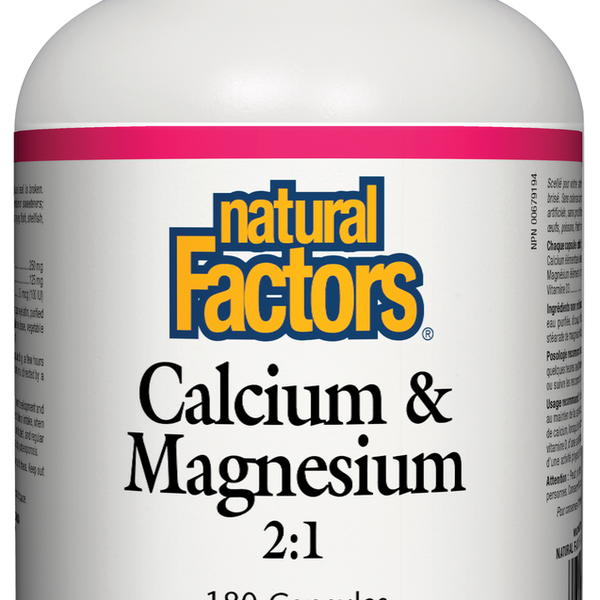 Natural Factors Natural Factors Calcium & Magnesium 2:1 180 caps
