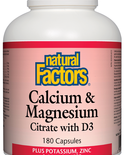 Natural Factors Natural Factors Cal & Mag with Potassium, Zinc & Manganese 180 caps
