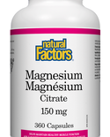 Natural Factors Natural Factors Magnesium Citrate 150mg 360 caps