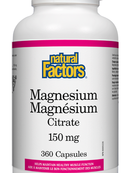 Natural Factors Natural Factors Magnesium Citrate 150mg 360 caps