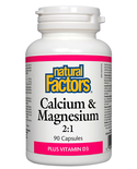 Natural Factors Natural Factors Calcium & Magnesium 2:1 90 caps