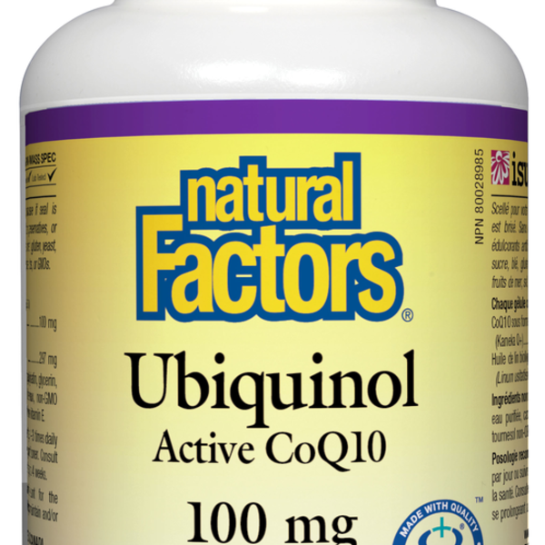 Natural Factors Natural Factors Ubiquinol QH Active CoQ10 100mg 60 softgels