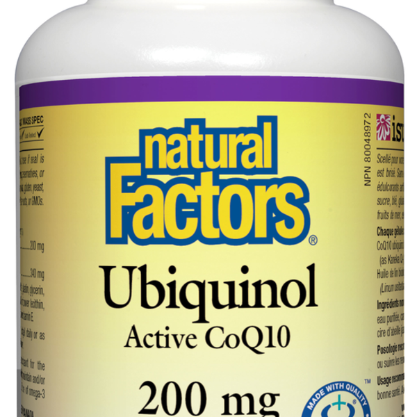 Natural Factors Natural Factors Ubiquinol Active CoQ10 200mg 60 softgels