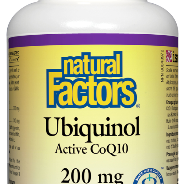 Natural Factors Natural Factors Ubiquinol QH® Active CoQ10 200mg 60 softgels