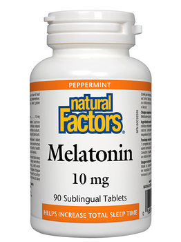 Natural Factors Natural Factors Melatonin 10mg Peppermint 90 subtab