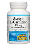 Natural Factors Natural Factors Acetyl-L-Carnitine 500mg 60