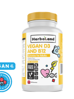 Herbaland Herbaland Gummy for Adults Vitamin D3 & B12 60 gummies