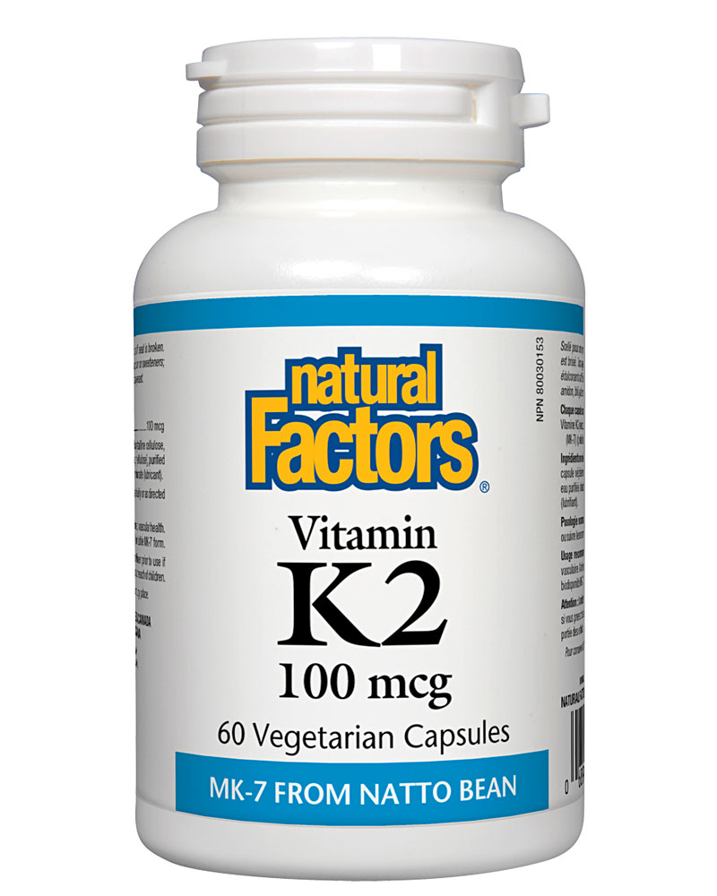 Natural Factors Vitamin K2 100 mcg 60 vcaps Vitamin King Sports