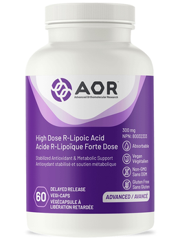 AOR AOR High Dose R-Lipoic Acid 300 mg 60 vcaps