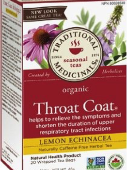 Traditional Medicinals Traditional Medicinals Organic Lemon Echinacea Throat Coat 16 tea bags