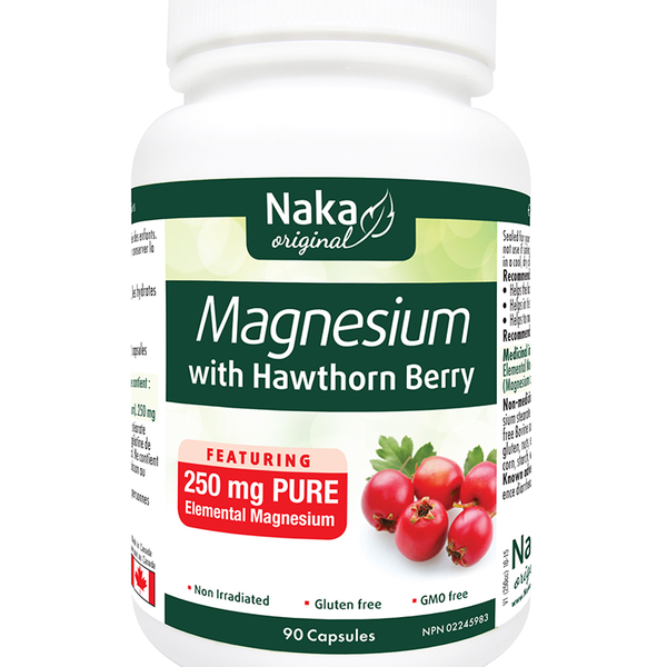 Naka Herbs Naka Magnesium with Hawthorn Berry 250mg 90 caps