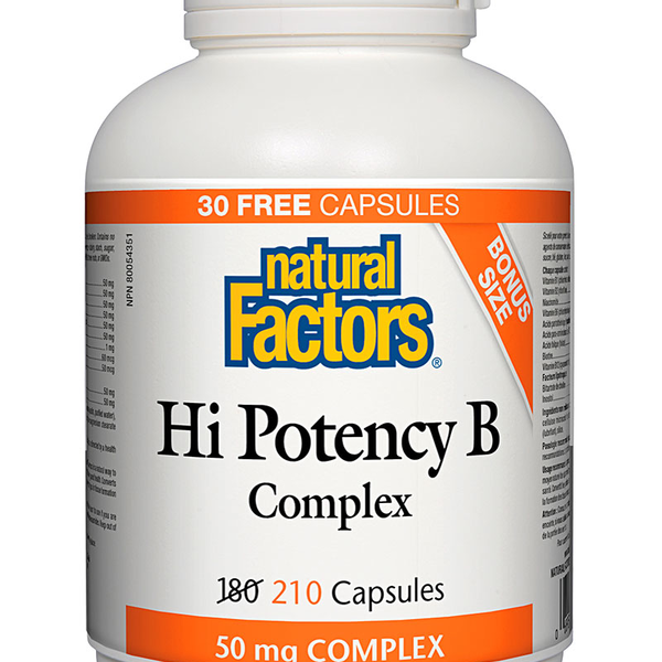 Natural Factors Natural Factors BONUS Hi Potency B Complex 50mg 210 caps