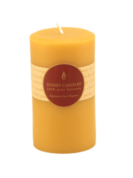 Honey Candles Honey Candles Pure Beeswax 5” Pillar Natural