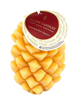 Honey Candles Honey Candles Pure Beeswax Pine Cone Natural