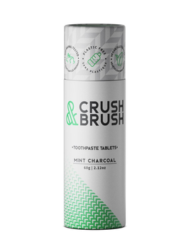 Nelson Naturals Nelson Crush & Brush Toothpaste Tablets - Activated Charcoal and Mint - 60 g