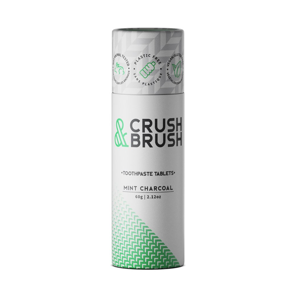 Nelson Naturals Nelson Crush & Brush Toothpaste Tablets - Activated Charcoal and Mint - 60 g