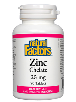 Natural Factors Natural Factors Zinc Chelate 25mg 90 tabs